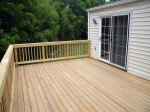 Deck fastened from below, no nail or screw holes on the top.