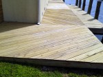 Deck is safely power washed in a 3 step process that is environmentally safe – Millsboro, DE